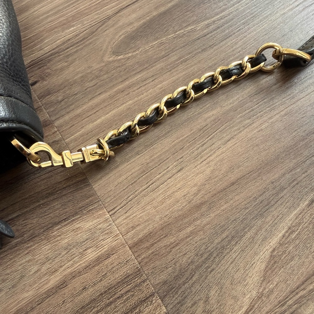 Tory Burch Black Leather Chain Strap Crossbody - Picture 7 of 14